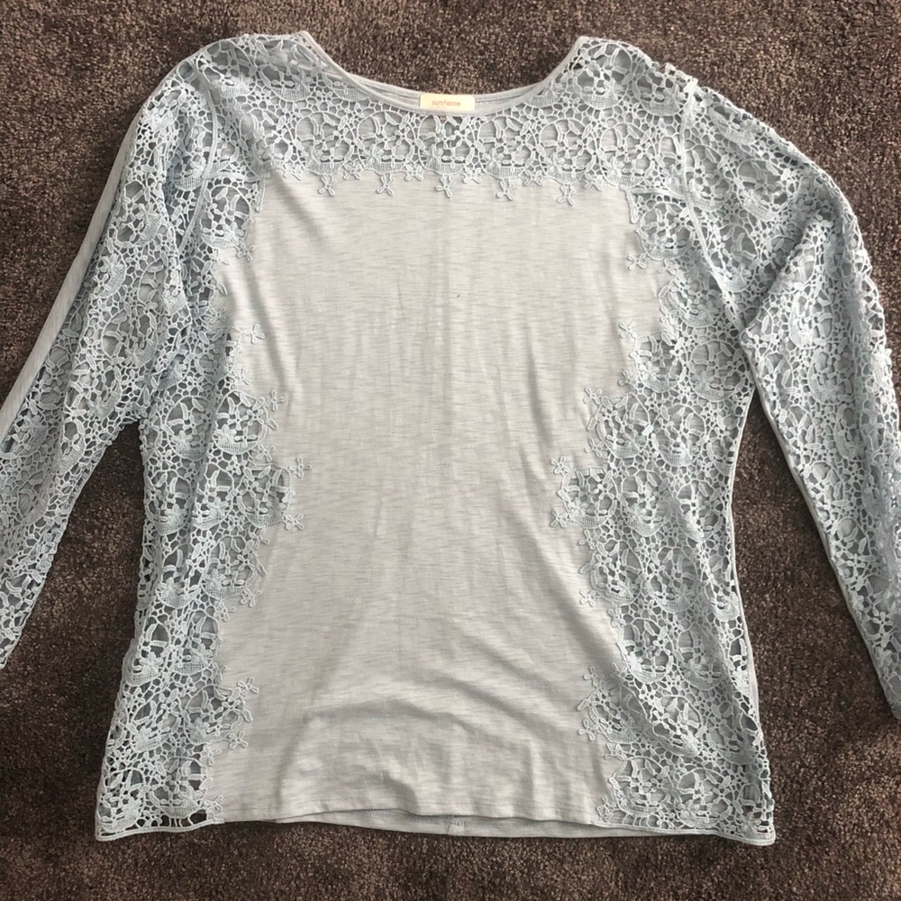 Light blue long sleeve top